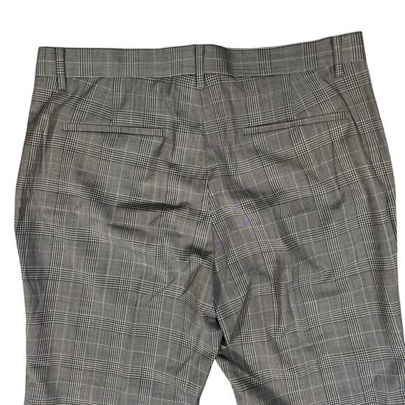 ALLSAINTS NWT KONAN TROUSER BROWN CHECK SIZE 32 CROPPED - Picture 7 of 7